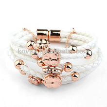 Wholesale personalized braided leather cord bracelet